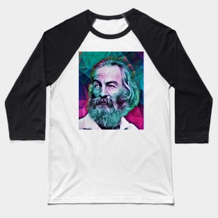 Walt Whitman Portrait | Walt Whitman Artwork 9 Baseball T-Shirt